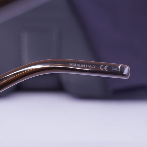 Saint Laurent SLM28/F 008 Round Sunglasses - Brown/Grey - Picture 9 of 10